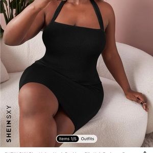Shein curvy black halter dressed